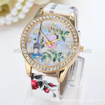 gold alloy men watch big white dial watch quartz wrist watch